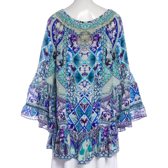 CAMILLA Silk Long Sleeve Blouse Size: S - Picture 4 of 13